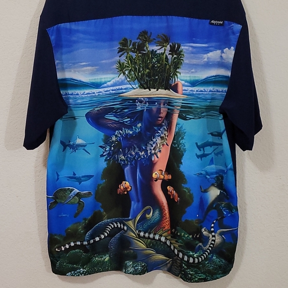 Rietveld USA Hawaiian Shirt - Navy - Large - Picture 14 of 16